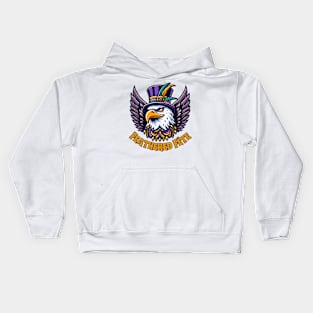 Mardi Gras Eagle Kids Hoodie